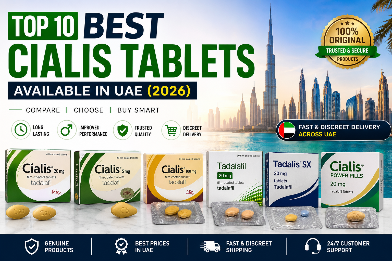 Top 10 Best Cialis Tablets Available in UAE (2026)